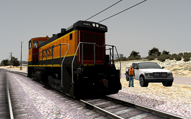 BNSF SW1500 3463 at Oro Grande