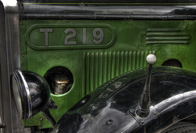Buses also have unique fleet numbers.   T219 is an AEC Regal and entered service in 1931.
