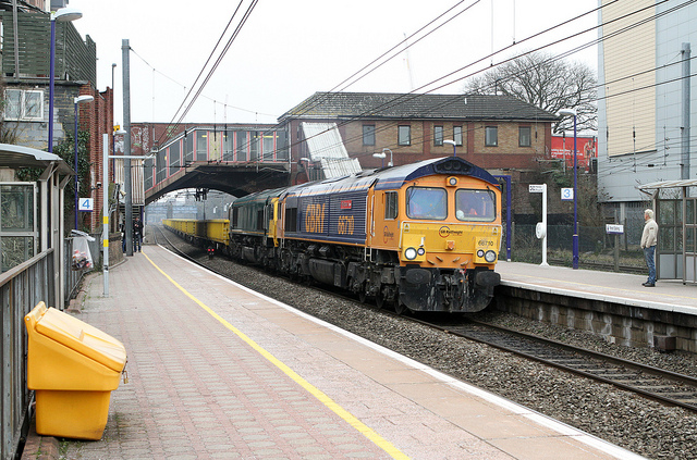 66710+66741 accelerating through West Ealing.