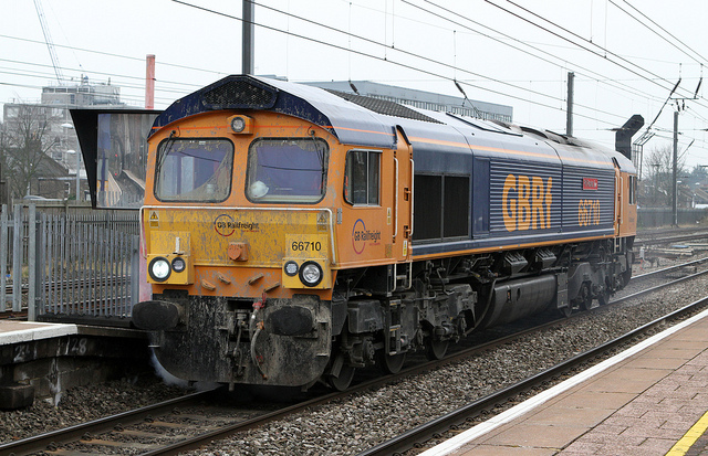 66710 blows a Detonator - you can see the smoke from the explosion on the left  front.