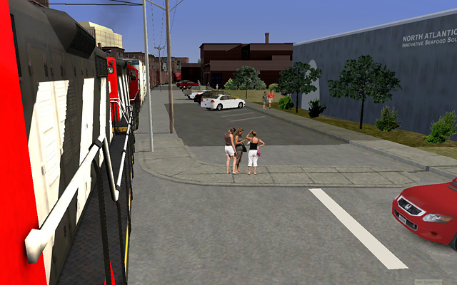 Reversing onto Union Wharf