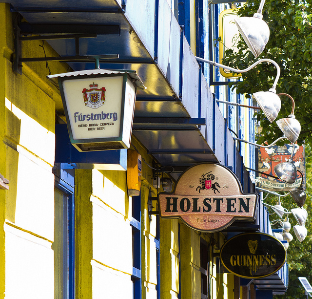 Beer Lanterns outside Quinn's in Camden Town
