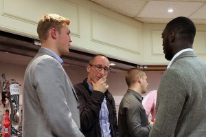 Body Language?   The Chairman looks pensive while the Manager looks the other way - a straw in the wind?