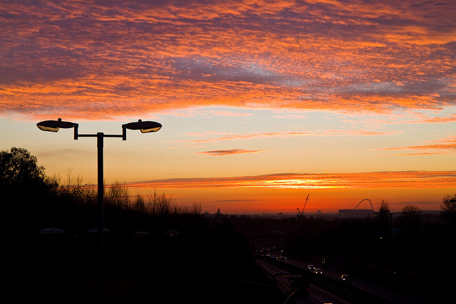 Sunset over the North Circular Road