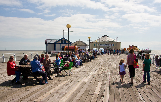 Enjoying the Sun and Sea Air on Clacton Pier