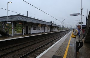 Mike tries to duck out of the shot at Biggleswade - the Blue scarf is a give-away ;-)