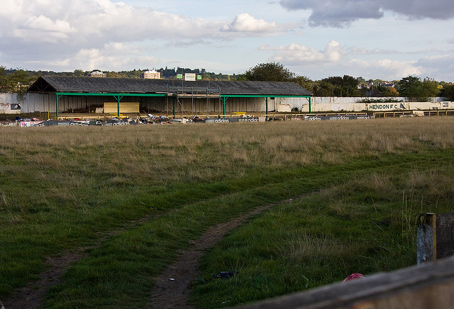 The pitch and East Stand