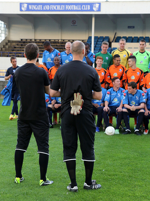 No prizes for guessing who the Goalkeeping Coach is ;-)