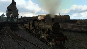 BR 2MT 78044 reverses under the coaling stage at Kingmoor depot in the early morning