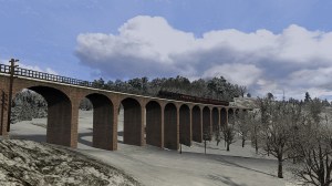 Black 5 44922 crossing Goldielea Viaduct.