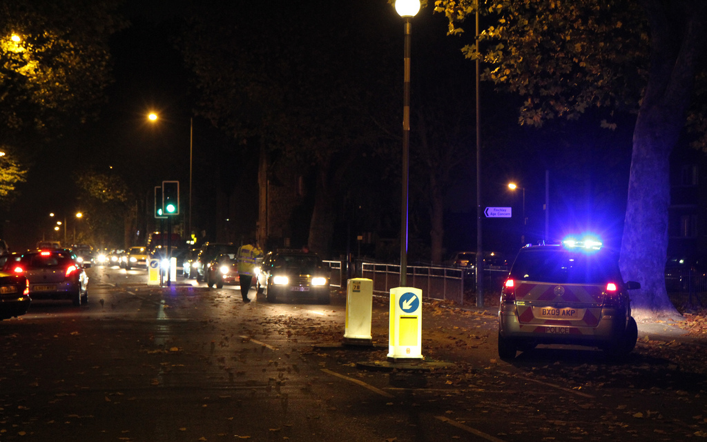 Police deal with an incident