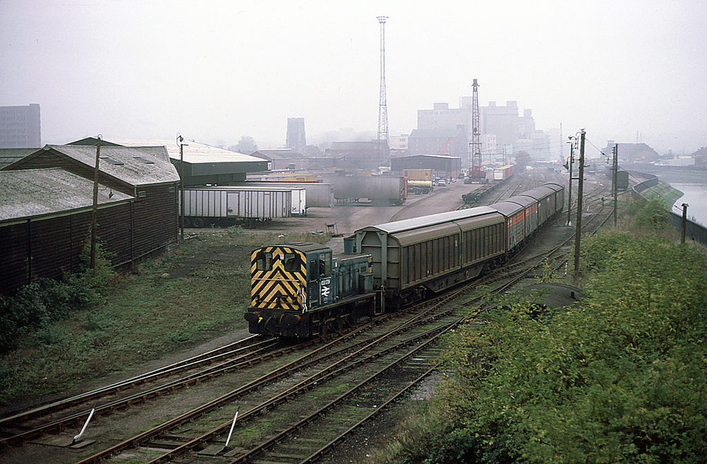 A class 03 with shunters 'wasp' stripes