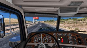 The 389 cab with Walnut dash and SCI traditional wheel. 