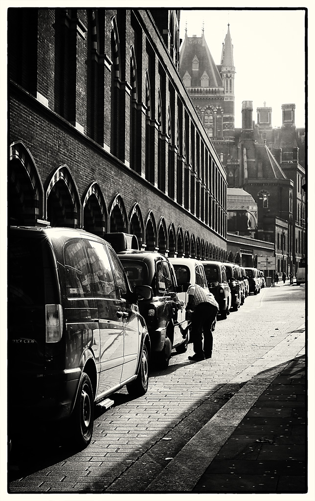 Cabs outside St. Pancras Station