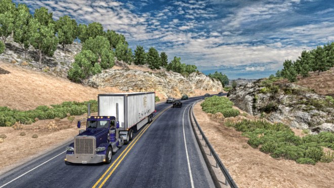The road to Elko north of Pioche - this is all new following the rescale.   There's a ravine off to the right which I must try to get a shot of!